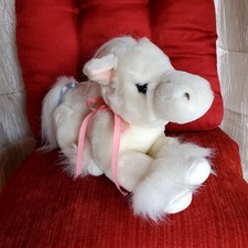 Stuffed Animal Dan Dee Collectors Choice Plush White Horse 12" Clean