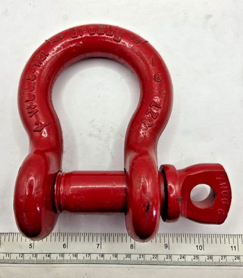 CROSBY WLL 8-1/2T ANCHOR SHACKLE, 6,500 lb WORKING LOAD LIMIT, 0069I