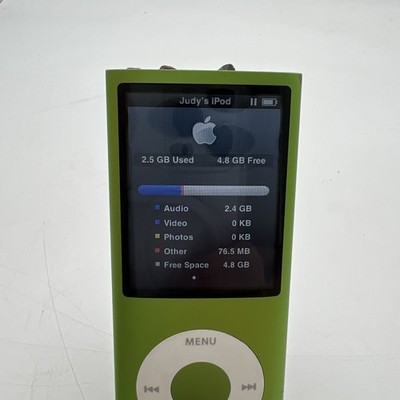 Apple iPod Nano-4th Generation-Green (8 GB)-Tested - 382 Songs