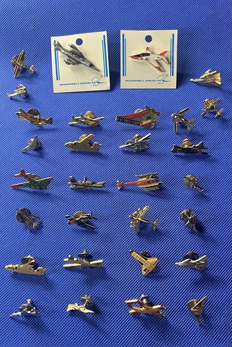 Vintage Aviation Pins Lot Of 30 Shuttle Planes & Helicopters McDonnell ...