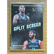 2018 JAREN JACKSON RC MIKE CONLEY Noir Fotl Split Screen Gold Frame 5/9