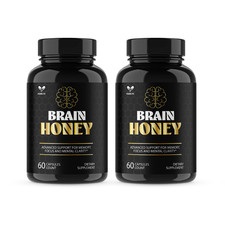 2 Pack Brain Honey Advanced Nootropic Support BrainHoney Pills 120 Capsules