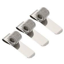 Pen Holder Clips, 3Pcs Metal Horizontal Single Spring Loop Organizer, Silver