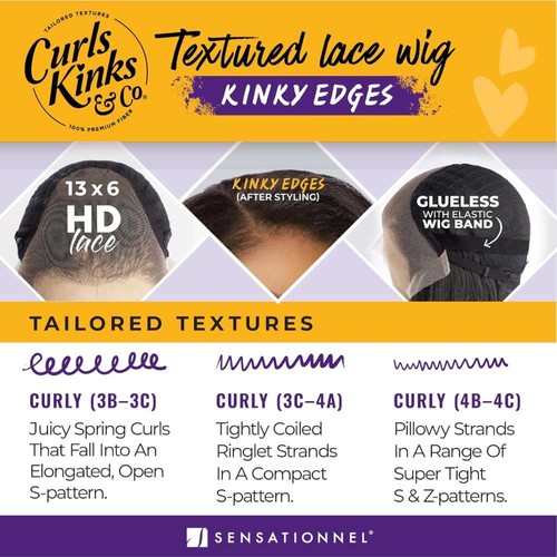 Sensationnel Kinky Edges 13x6 HD Lace Wig - Kinky Blow Out 20" - Picture 6 of 8