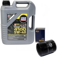 MotoröL Set Liqui Moly 5W-40 5 Liter + ÖLfilter FüR Ford Toyota Land Cruiser 2.4