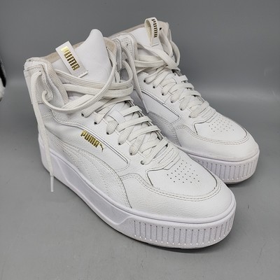 Puma Vicky V3 Mid L Hi Womens Size 8.5 White Athletic Running Shoes Sneakers