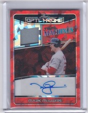 2025 Mark McGwire Leaf Optichrome Time Machines Red Relic/Auto 1/1 Card# TM-MM1