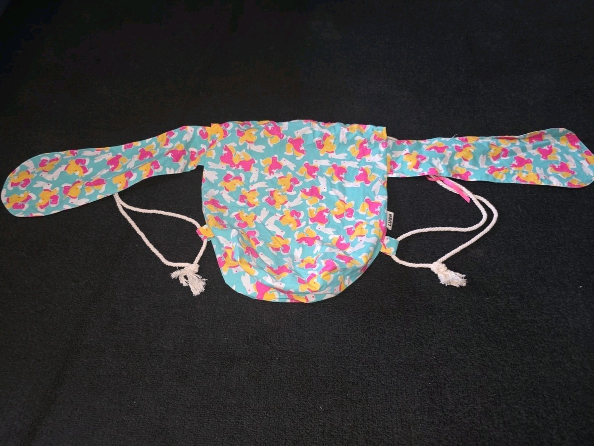 LUSH Cosmetics Bunny Bag Drawstring Backpack 100% Oragnic Cotton HANDMADE  View 2