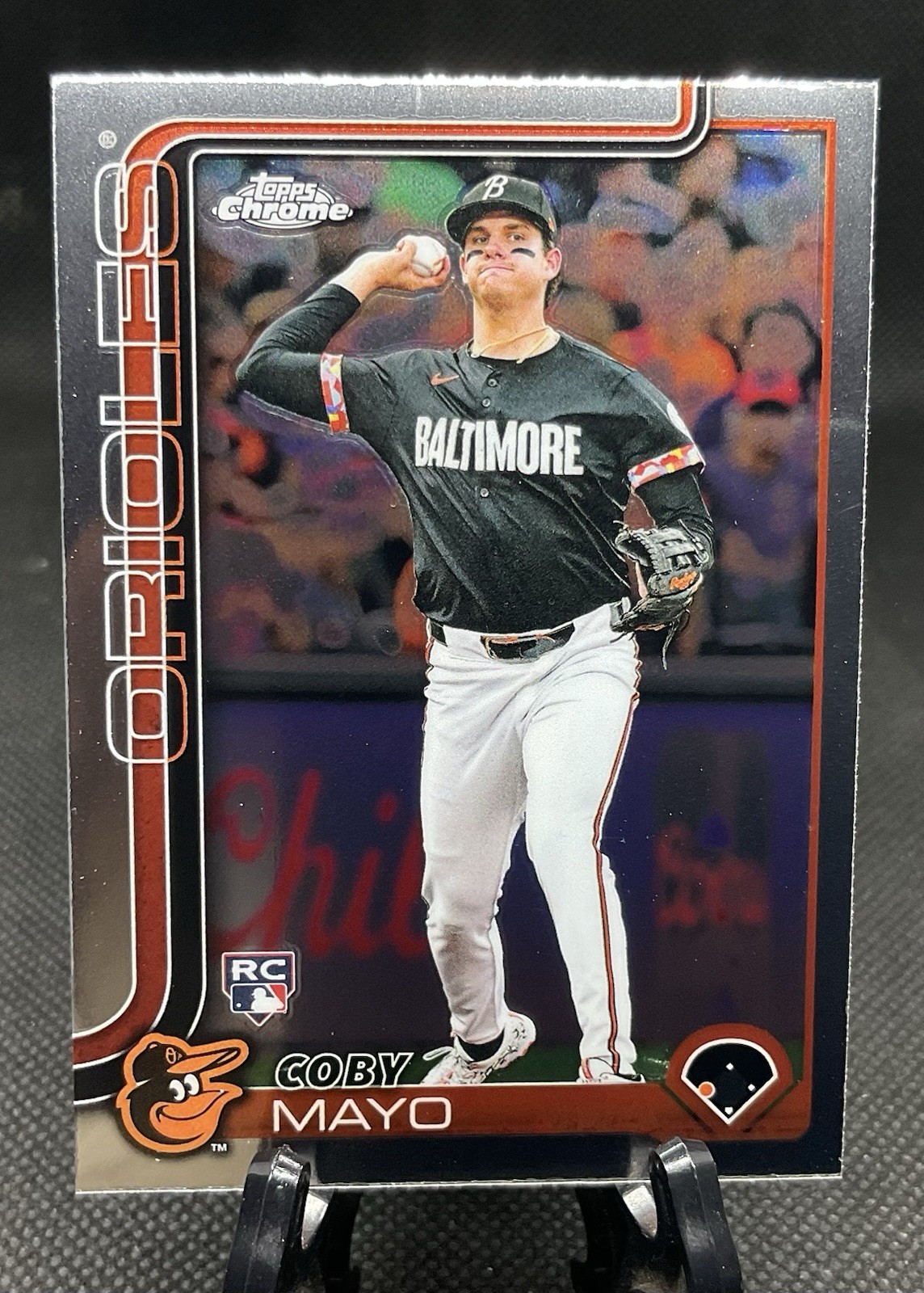 2025 Topps Chrome #120 Coby Mayo RC - Baltimore Orioles