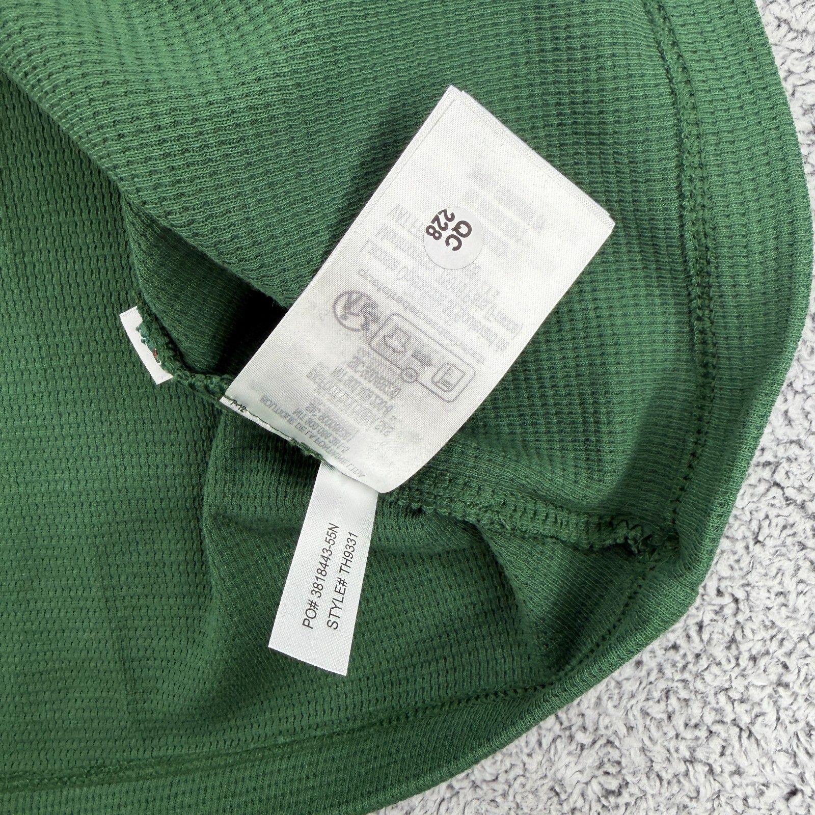 Lacoste Shirt Mens XXL Green Waffle Knit Crocodile Logo Short Sleeve Sleepwear thumbnail 8