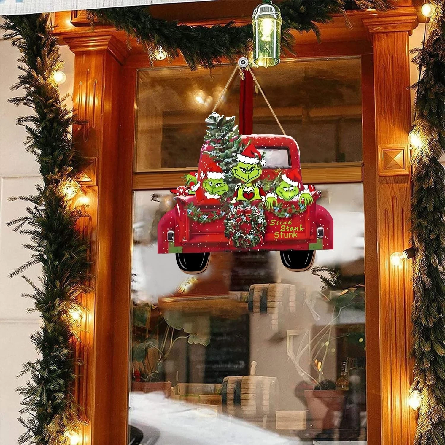 Christmas Door Hanging Sign Wooden Wall Decor