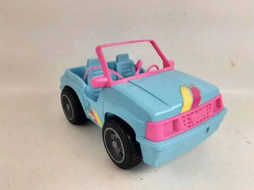 Vintage 1994 Mattel Barbie Blue Beach Jeep Dune Buggy 4x4 Car Vehicle Push Toy