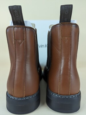 Calvin Klein Fenwick Chelsea Boots Mens 11 M Brown Leather  display picture 1