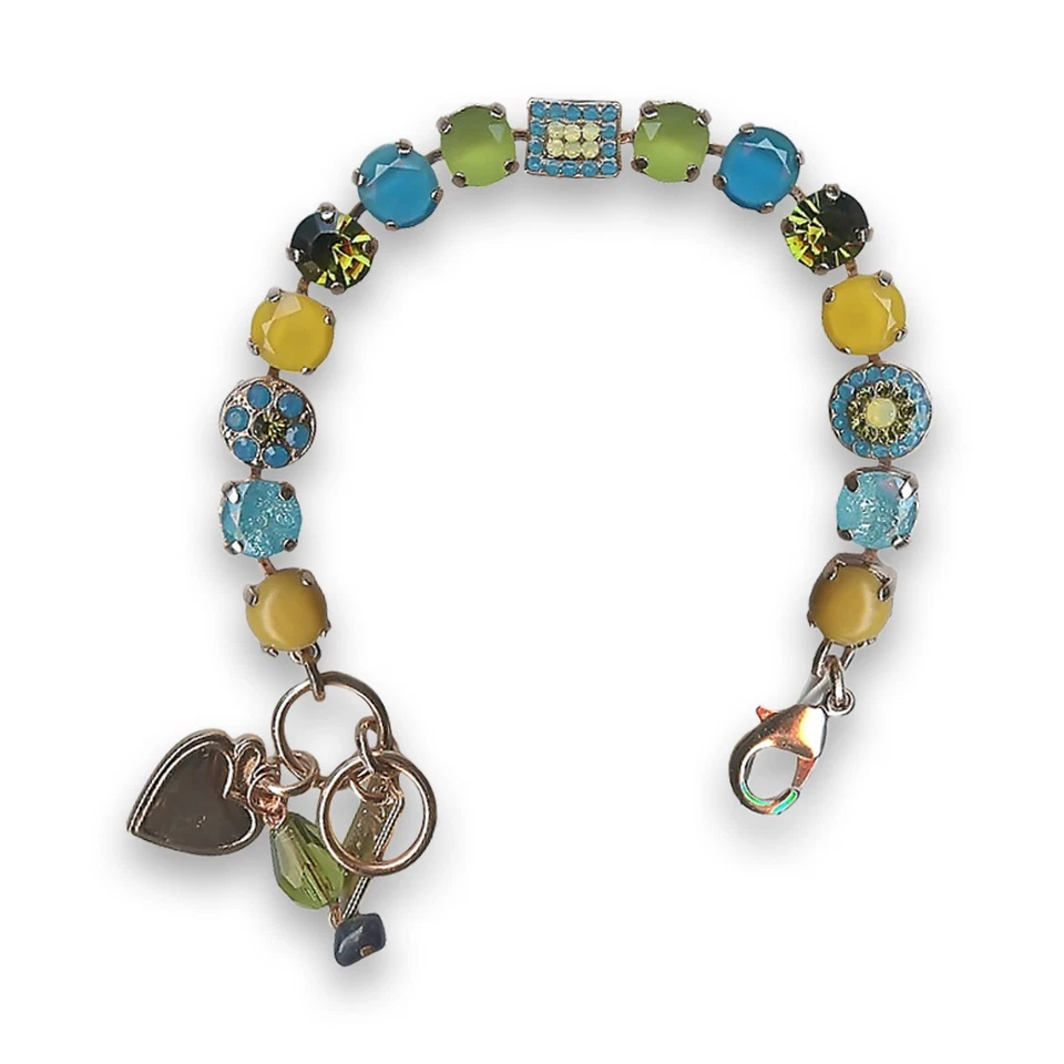 Браслет от Mariana заманчивый желтый яшма минерал и опал кристаллы Swarovski - Изображение 2 из 4