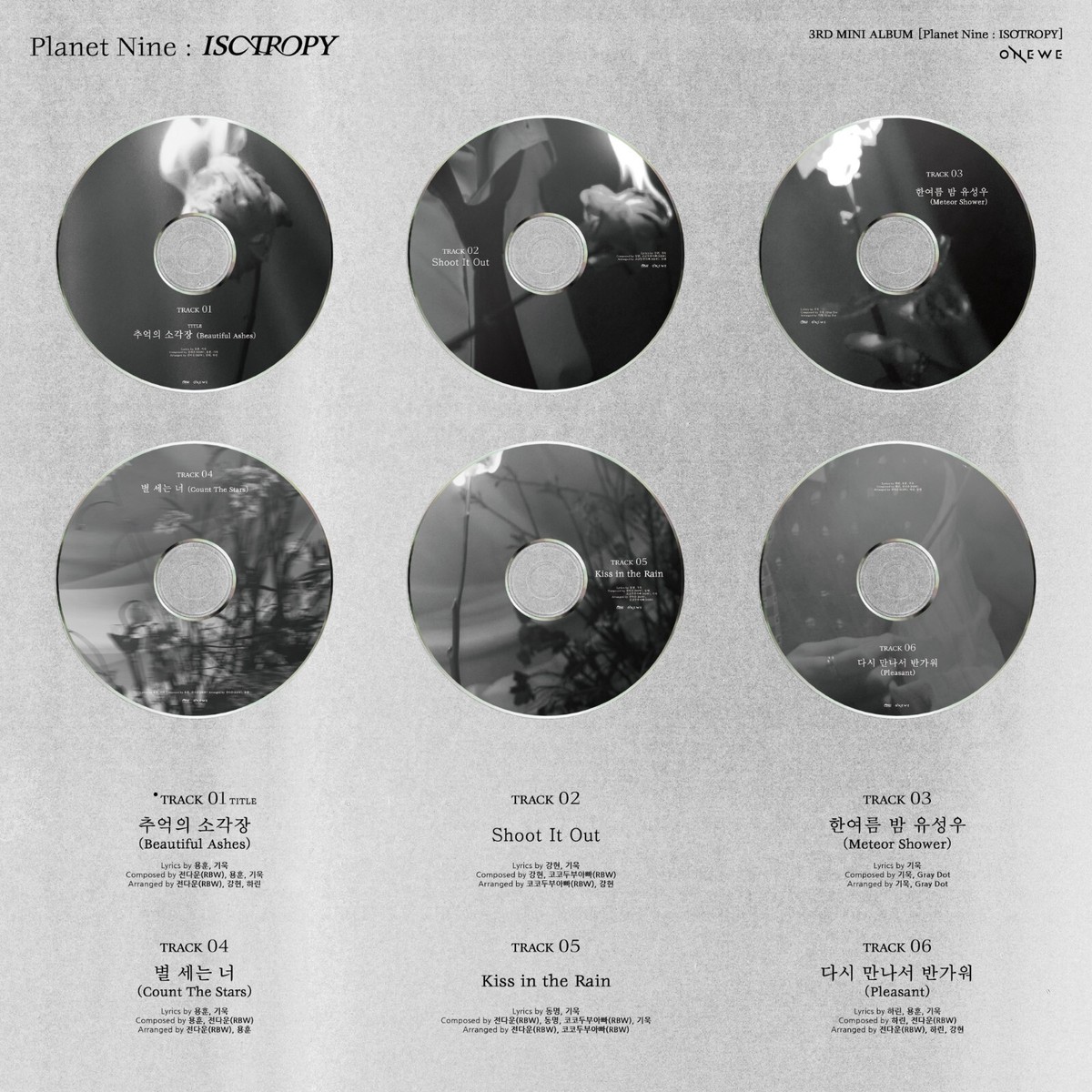ONEWE 3rd Mini Album Planet Nine ISOTROPY CD+P.Book+P.Card+F 