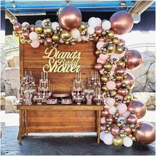 Blushing Blooms Celebration Set: Rose Gold Balloon Garland Kit - 148PCS, Perfect