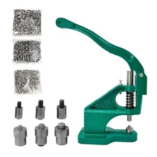 Hand Press Eyelet Grommet Machine, Hole Punch Tool Kit, Eyelet Kit with 3 Dies 