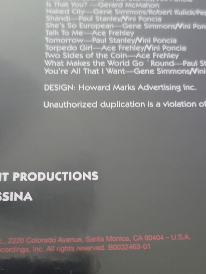 SEALED Splatter Color Kiss Unmasked record 2020 lp Album FACTORY SEALED