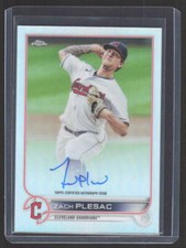2022 Topps Chrome #CVA-ZP Zach Plesac Veteran Autographs Refractor #/499
