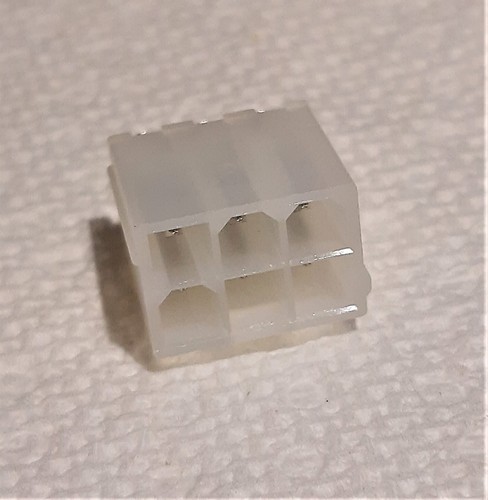 2Pcs. Molex 39-31-0060 6-Pin Mini-Fit Jr. Male Vertical Thru-Hole Connector - Afbeelding 1 van 5