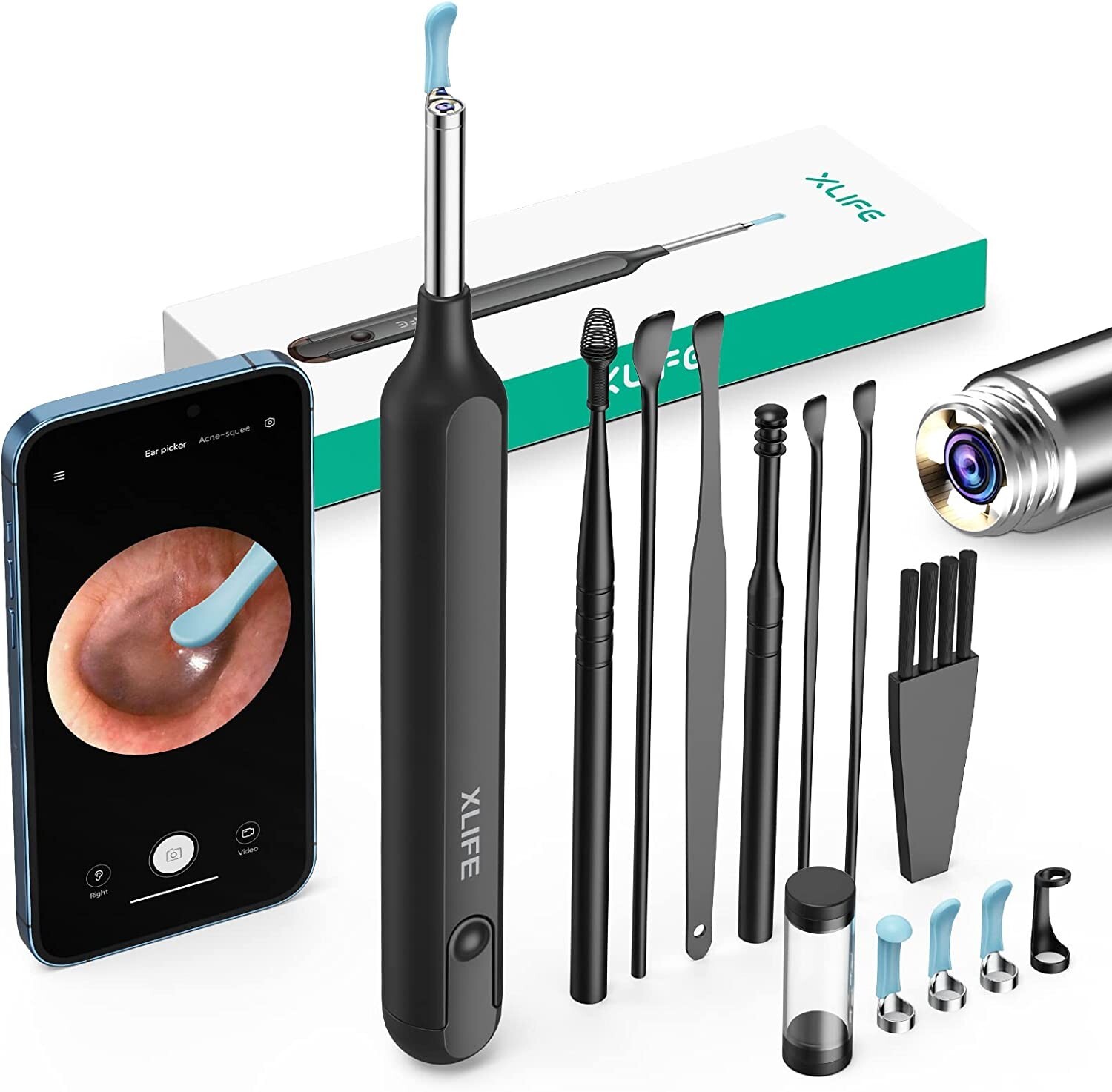 Ear Wax Camera Wireless Otoscope Light Ear Wax Removal Ear Cleaning