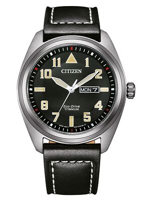 Citizen BM8560-29E Herrenuhr Lederarmband Eco Drive schwarz