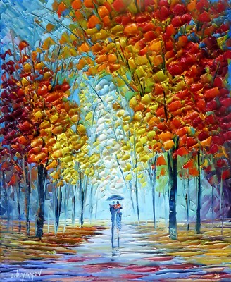 Slava Ilyayev Nature Lovers walk Painting Original Oil on Canvas