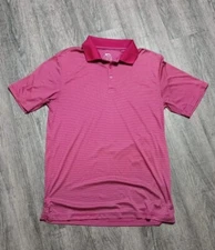 SLAZENGER Performance Golf Polo Shirt Men's Medium Pink Comfort Classic 