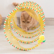 Cat Tunnel Toys Durable Interactive Fun Toy Pet Stretchable Spiral Open Toy