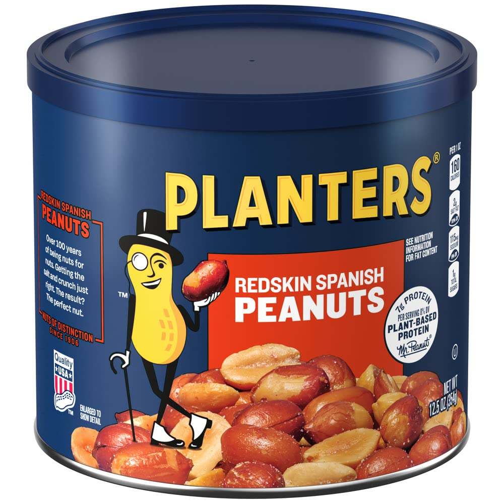 Planters Redskin Spanish Peanuts 6 ct Pack 12.5 oz Canisters FREE