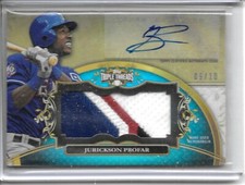 2013 Topps Triple Threads JURICKSON PROFAR 4 COLOR JUMBO PATCH AUTO RC #9/10!!