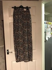 New With Tags Animal Leopard Print Wide Leg  Flares Trousers Size 4