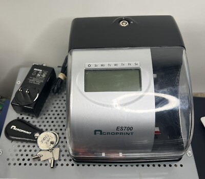 Acroprint Time Recorder Time Clock & Document Stamp ES700  01-0182-000