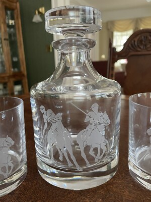 Ralph Lauren GARRETT Decanter & 4 Old Fashioned Glass Set | eBay