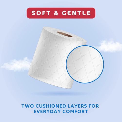 By Amazon Toilet Roll, 2Ply Embossed, Soft and Gentle, 45 Rolls 5