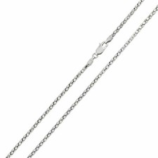 Sterling Silver Rhodium Finish Diamond Cut 1.5mm Coreana Popcorn Chain Necklace