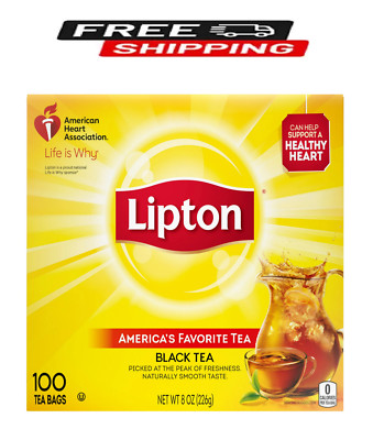 Lipton Tea Bags, Black Tea, Can Help Support a Healthy Heart, 100 Black Tea Bags