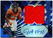 2021 Panini XR Rookie Xcellence Auto Swatches Blue JAVONTE WILLIAMS RXA-JWI #/49