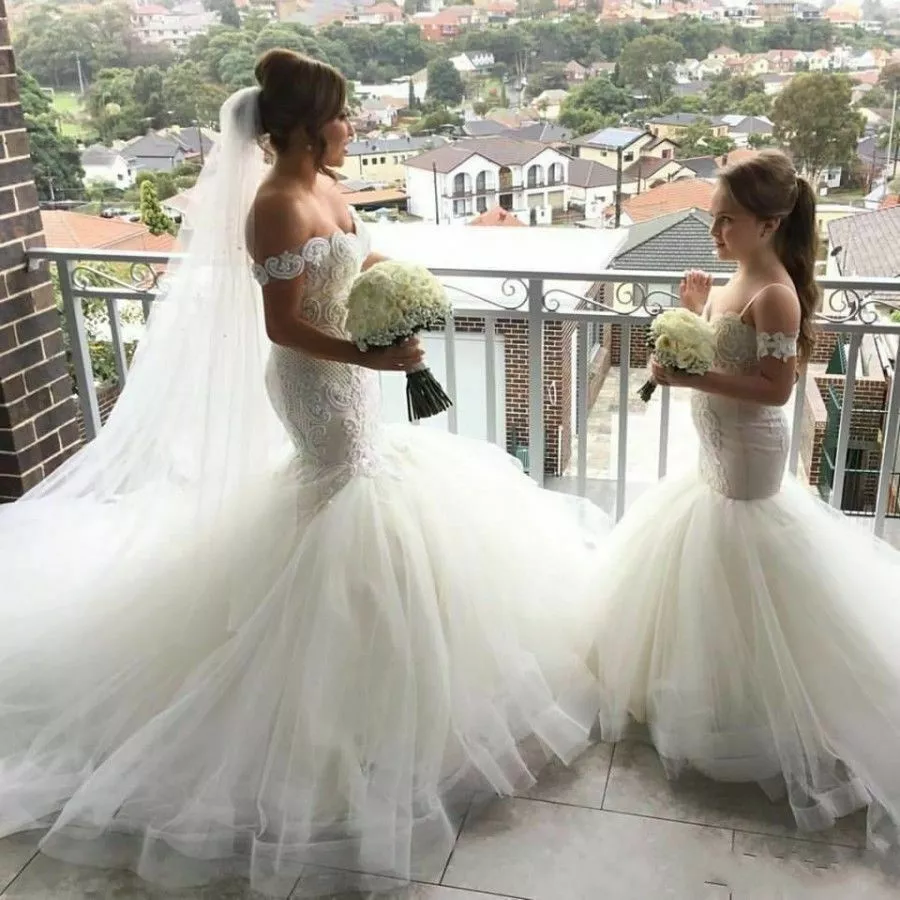 Mermaid wedding dress for little clearance girl