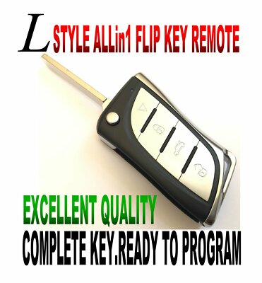 L-KEY STYLE FLIP KEY REMOTE FOR 13-2018 FORD C-MAX CHIP KEYLESS ENTRY ALARM FOB