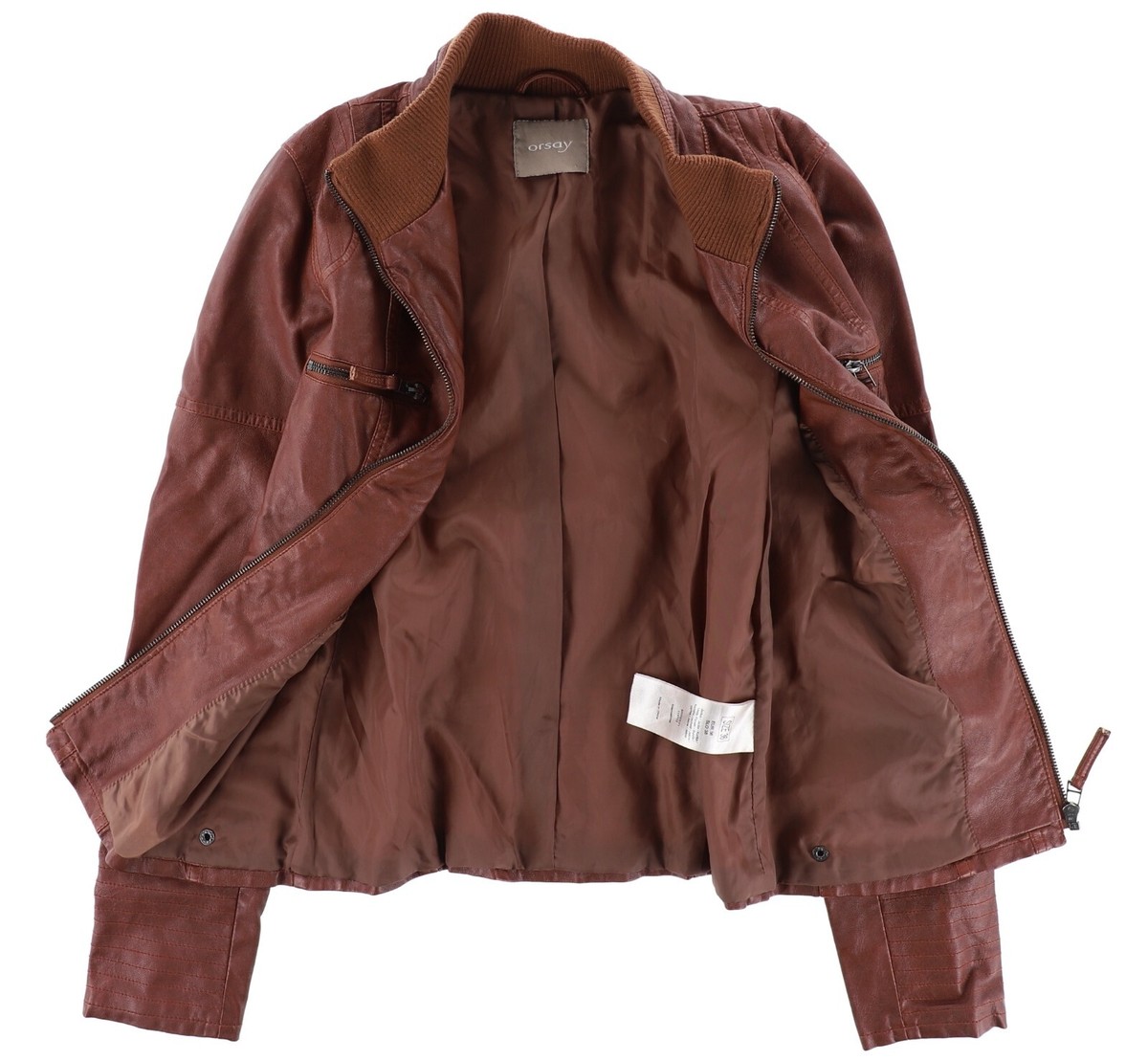Orsay jacket jacket women's size 36 faux leather jacket brown 132090