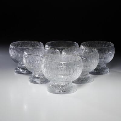 Littala Finland Kekkerit Footed Dessert Glass Bowl Timo Sarpaneva 4.25'' di 6pc B