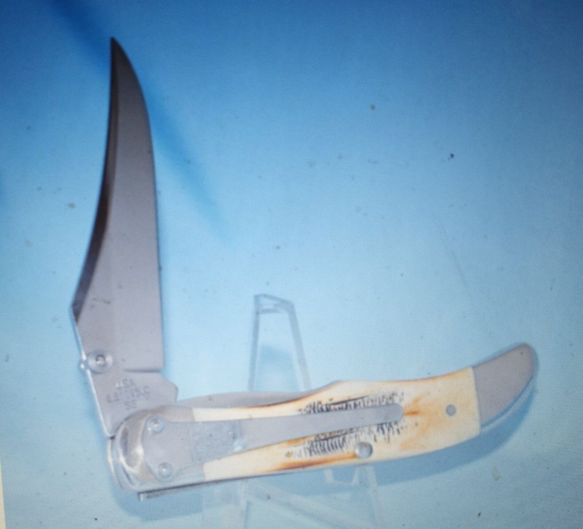 CASE XX BONE STAG MID FOLDING LOCKBACK HUNTER KNIFE 6.51265LC 7