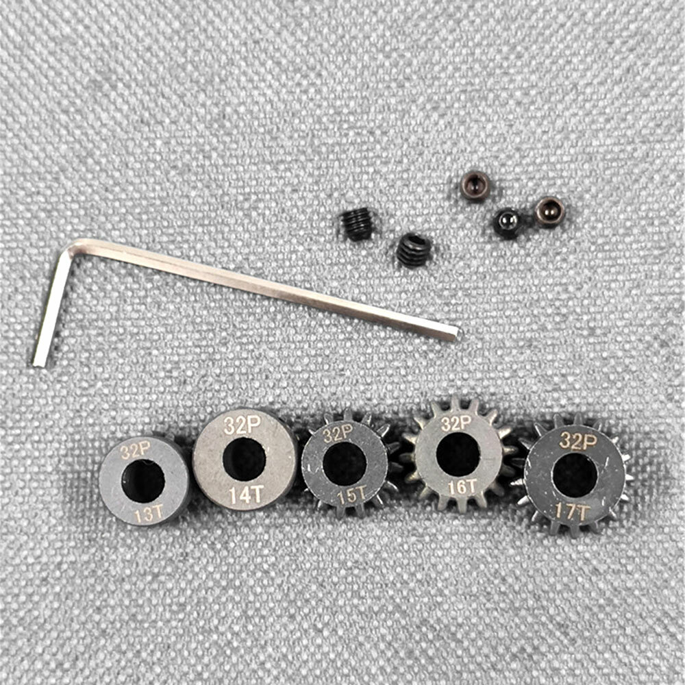 Traxxas Slash 4x4 RC Model Trucks 32P Mod .8 5mm Steel Pinion Gear Set - 17T 19T 21T For Traxxas 1/10 Slash 4x4 RC Truck 32P Mod 0.8 Steel Pinions 17T 19T 21T