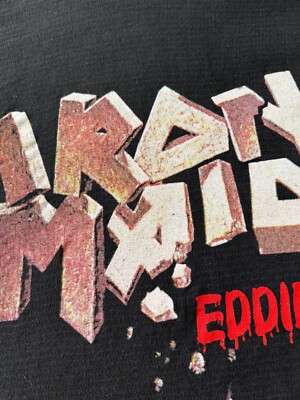 T-shirt Iron Maiden Vintage 1989 – Modèle Crunch En Taille XL, Neuf Jamais Porté, Couleur Noire Pour Homme