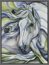 Colorful Horse Counted Cross Stitch Chart No. 17-115