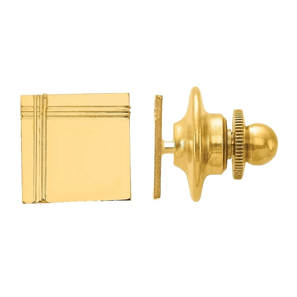 Stone 14k Yellow Gold Tie Clasps & Tacks for Men