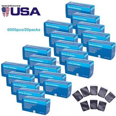 6000pcs Dental Digital X-Ray Scan X Barrier Envelope For Phosphor Plate Size 2