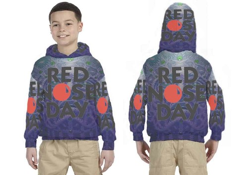 Kids Hoodie Red Nose Day Design Hoodie Unisex For Children - Picture 3 of 4