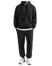 Sweatsuits for Men 2 Piece Tracksuit Casual Athletic Jogging X-Large Black